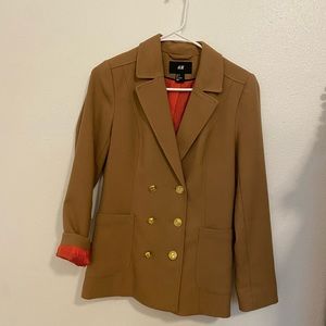 Nautical blazer with gold button detail